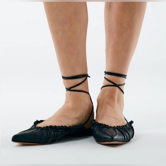 Tibi New in Box Sergei Flat in Black, size 37 - Picture 3 of 16